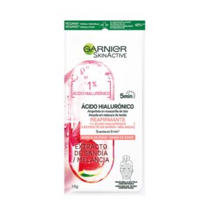 Ampolla en Mascarilla de Tela Garnier Reafirmante Sandia - Ácido Hialurónico 1% 15 g
