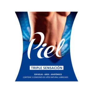 Preservativo Piel con Triple Sensación - Caja 3 UN