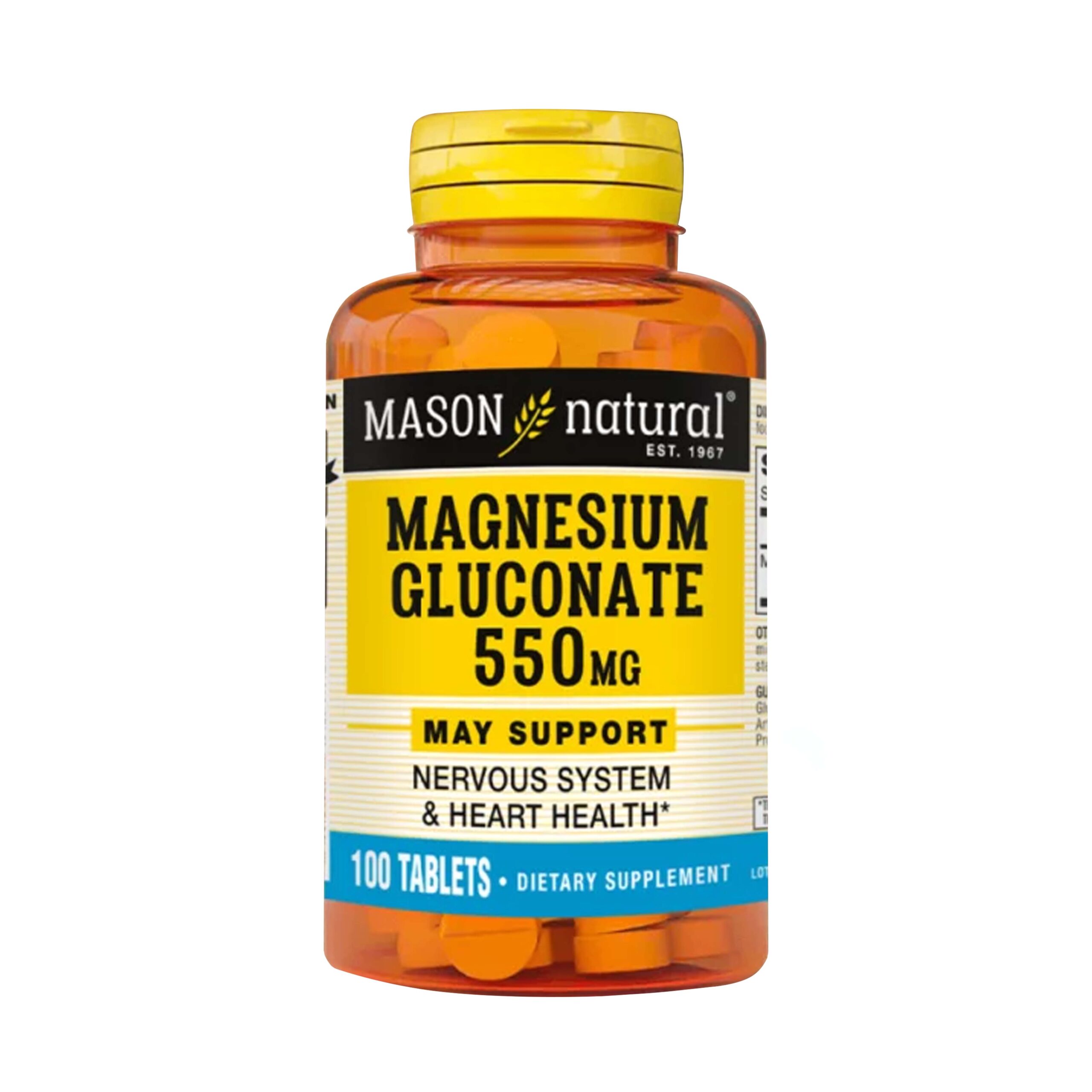 Mason Gluconato de Magnesio 550 mg Por 100 Tabletas