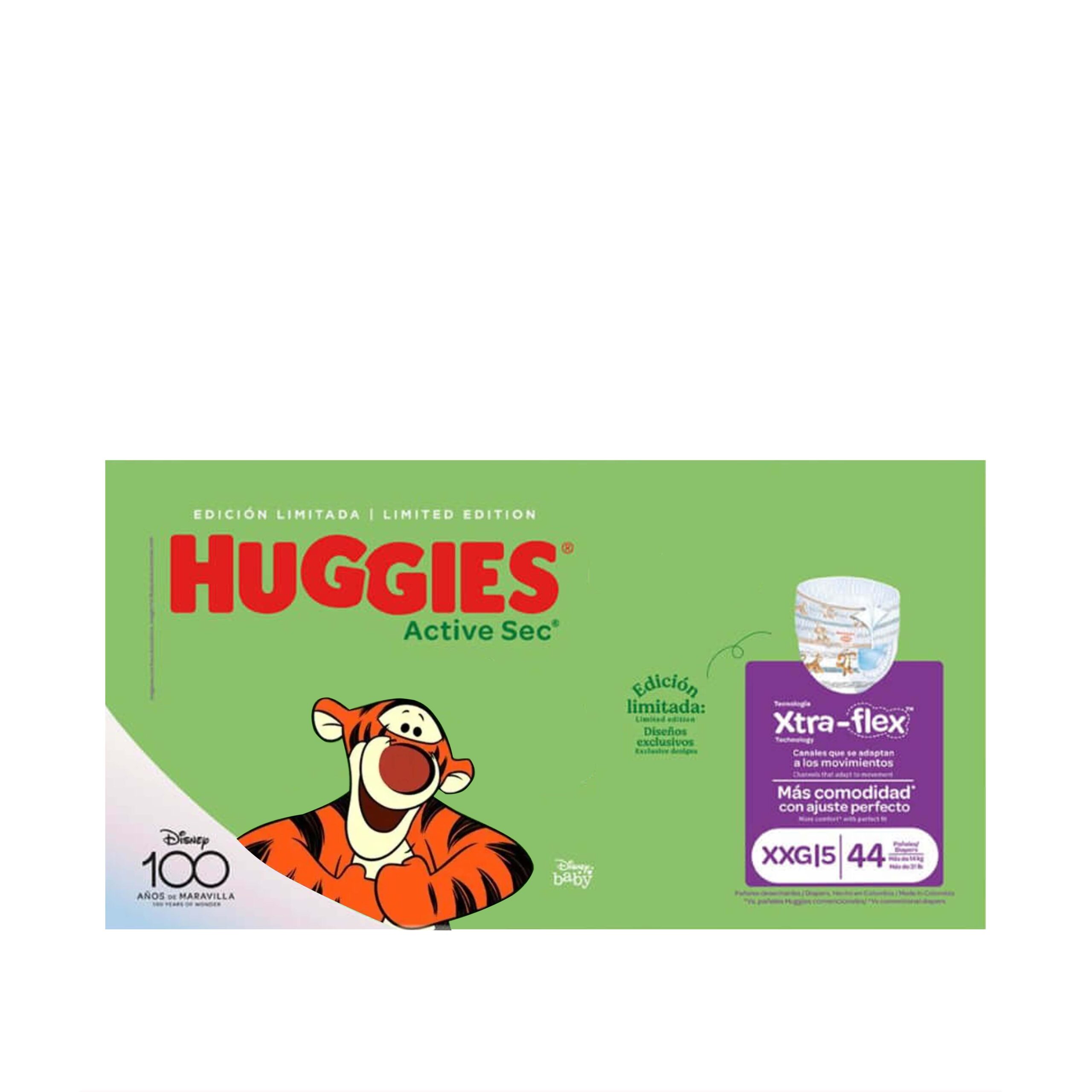 Huggies Active Sec Por 44 Talla XXG