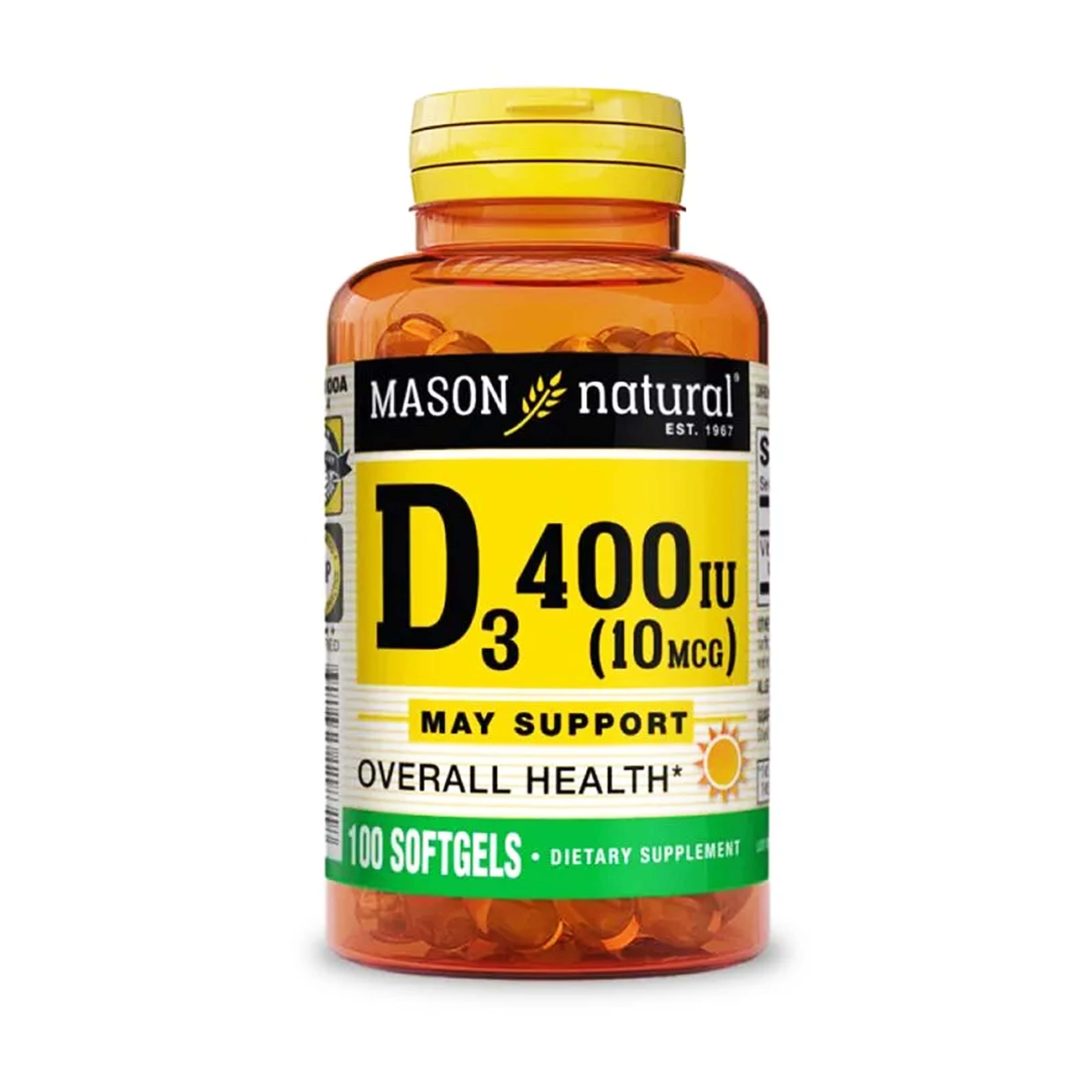 Mason Vitamina D3 400 IU 10 Mcg Por 100 Tabletas