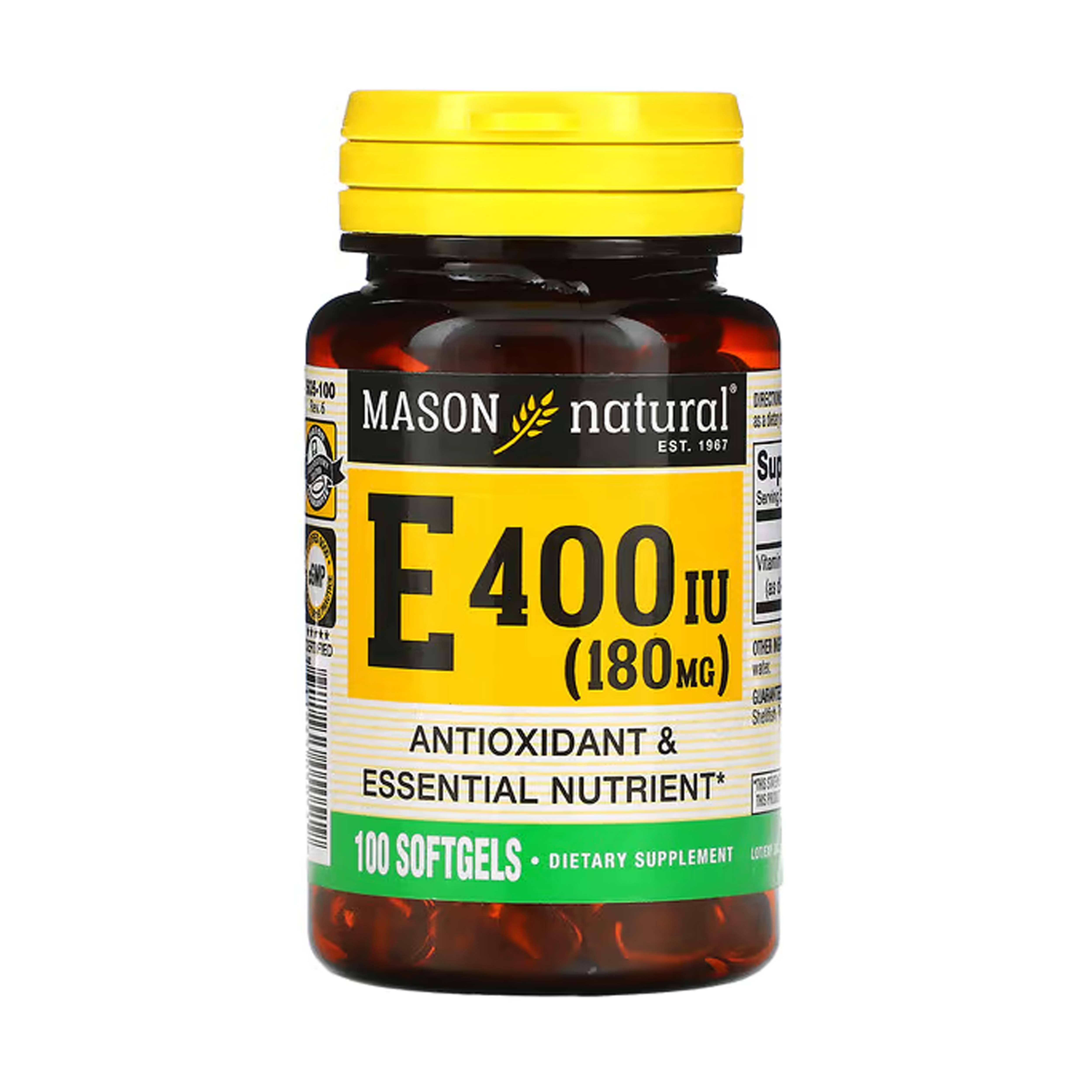 Mason Vitamina E-400 180 Mg Por 100 Tabletas