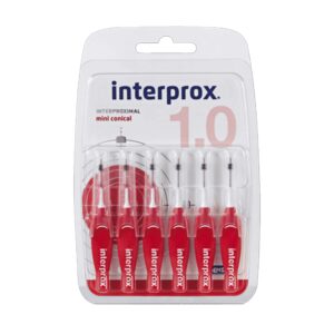 Interprox Mini Conical Rojo Por 6
