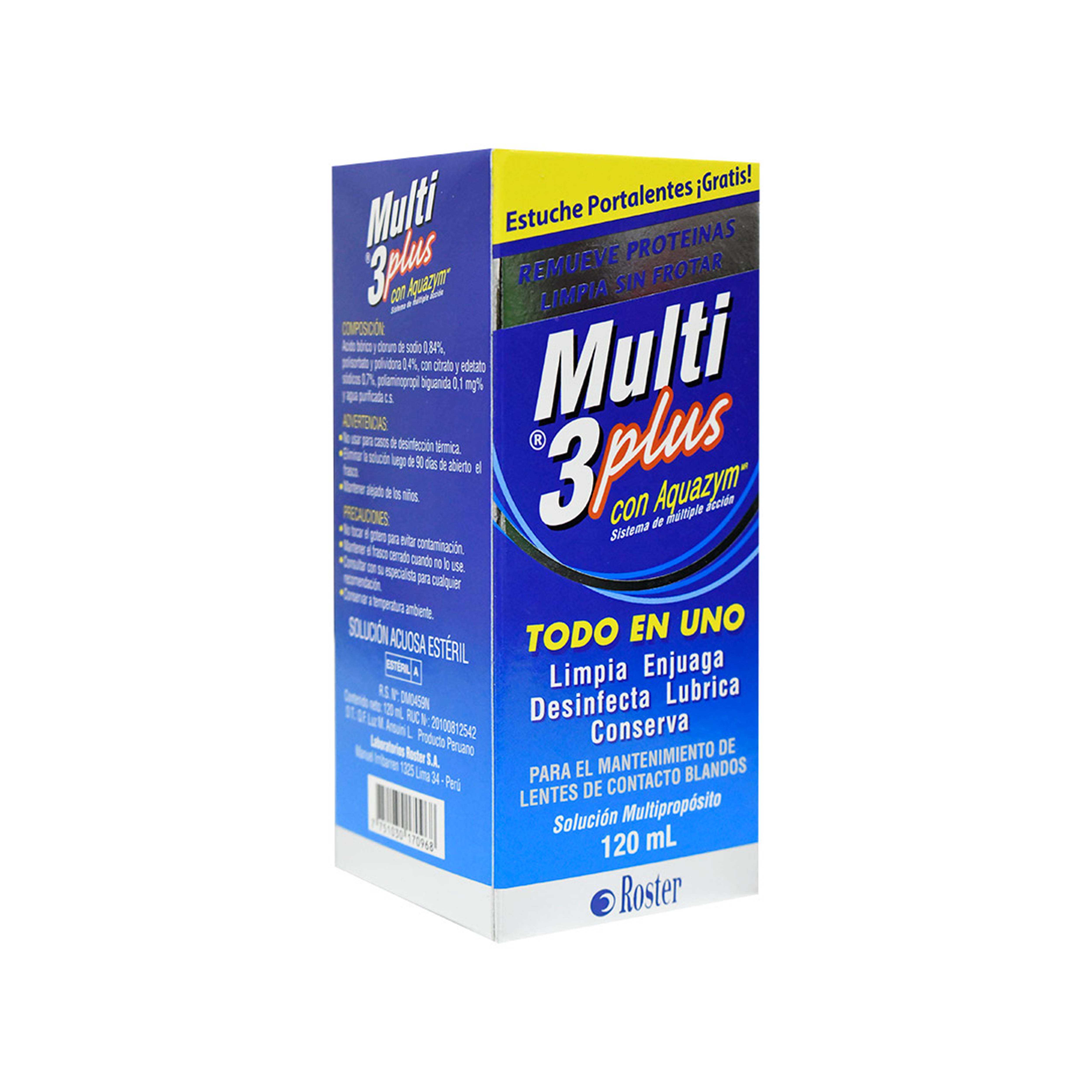 Multi-3 Plus Con Aquazym Por 120 mL