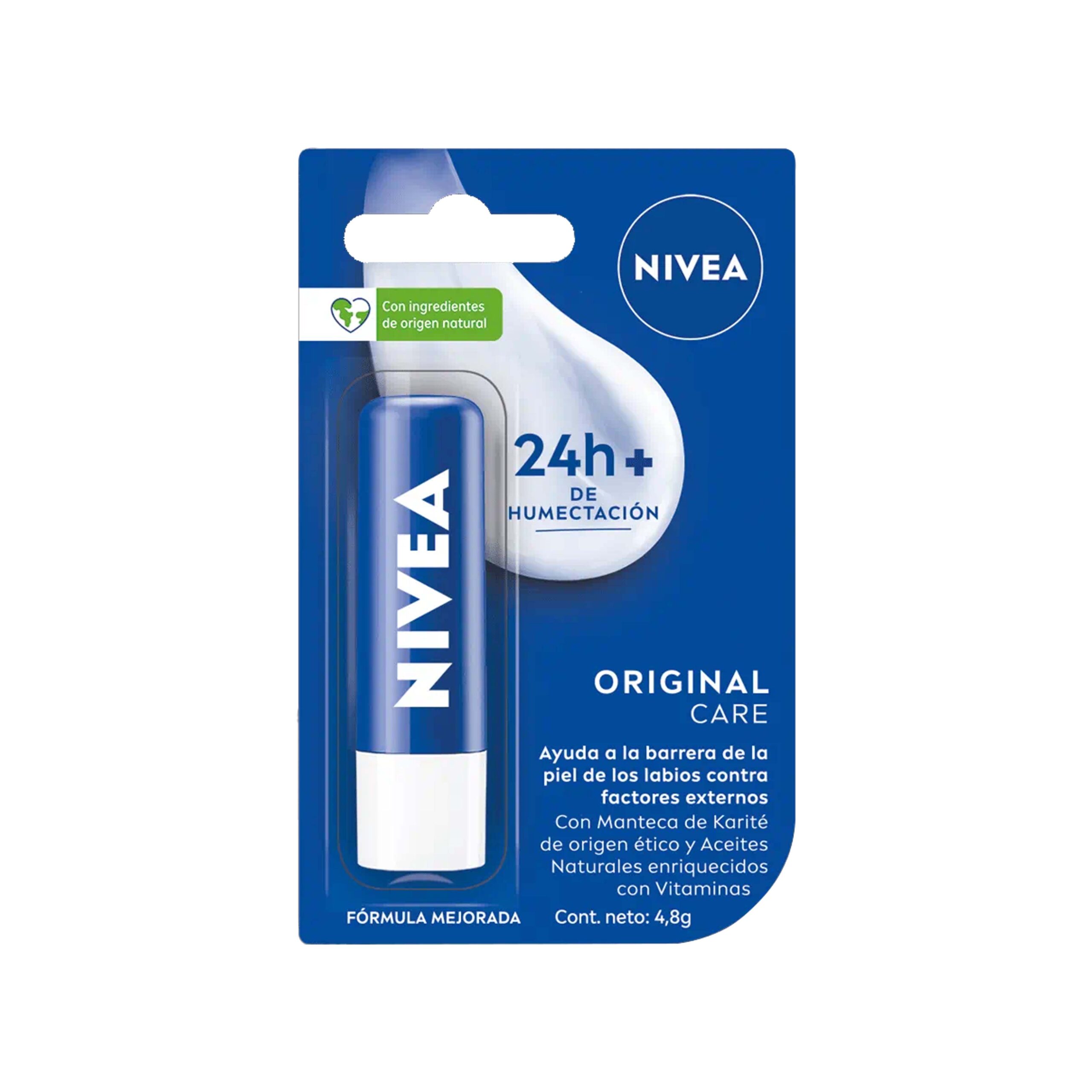 Protector Labial Nivea Original Care Por 4,8 Gr