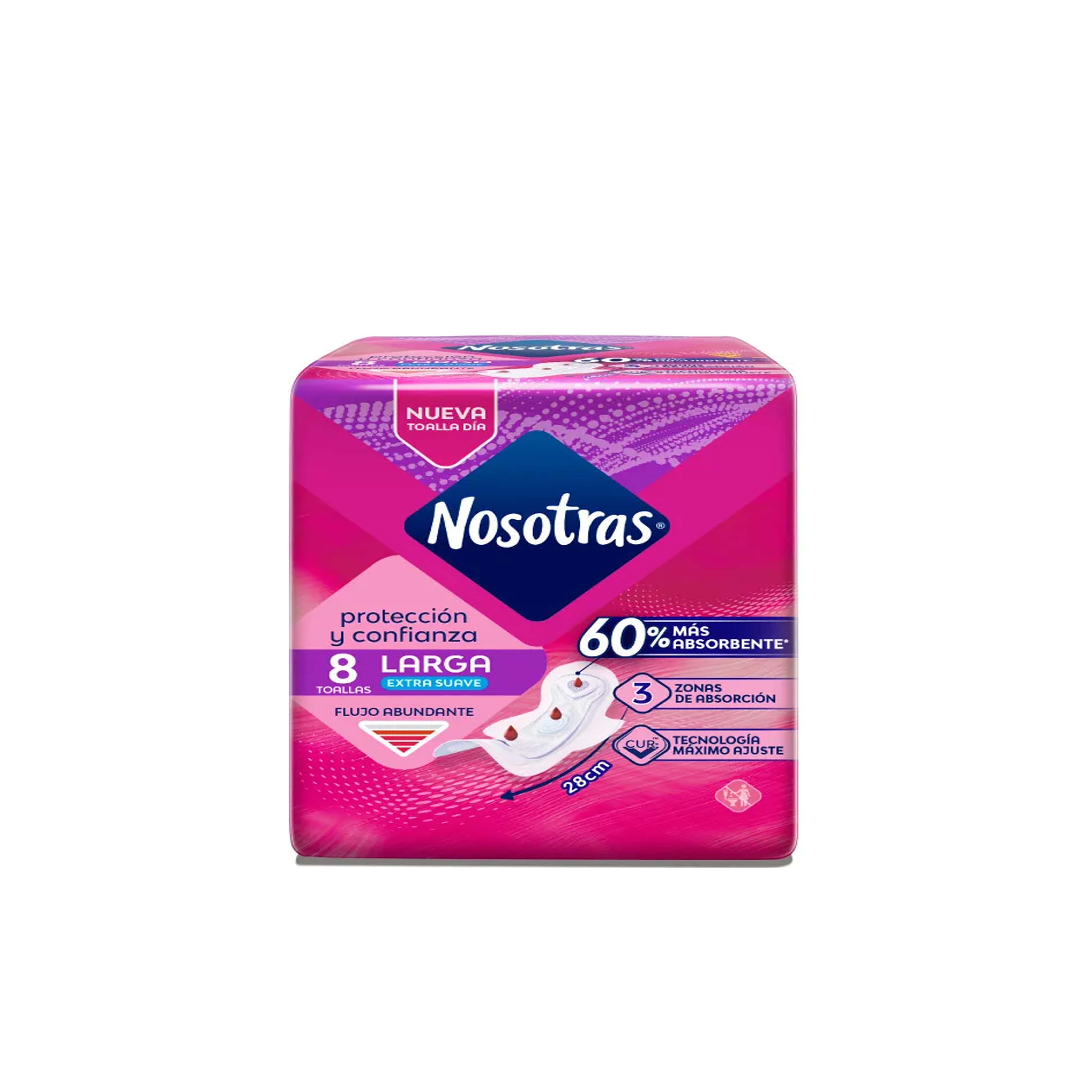 Nosotras Larga Extra Suave Por 8