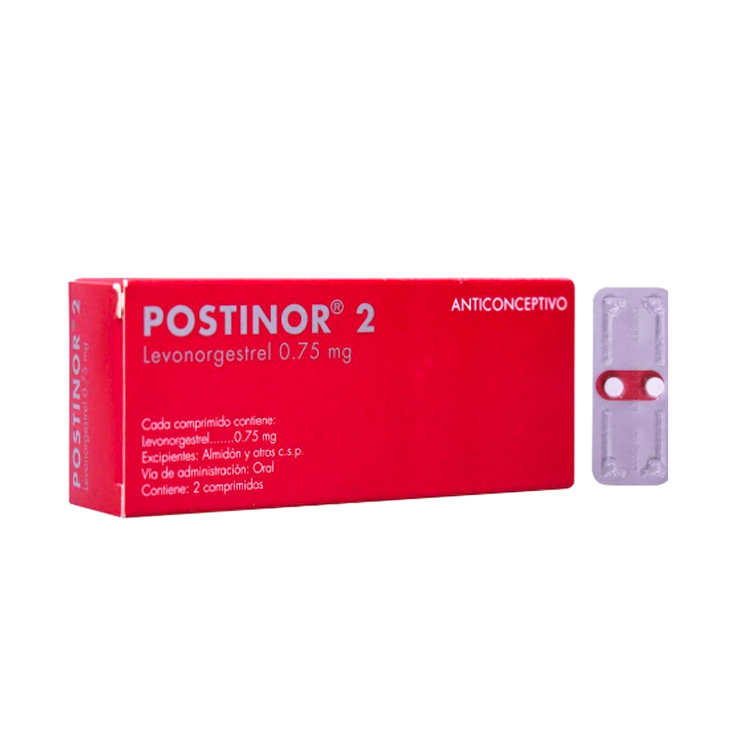 Postinor Levonorgestrel Anticoceptivo 2 Tab Por 0.75 Mg
