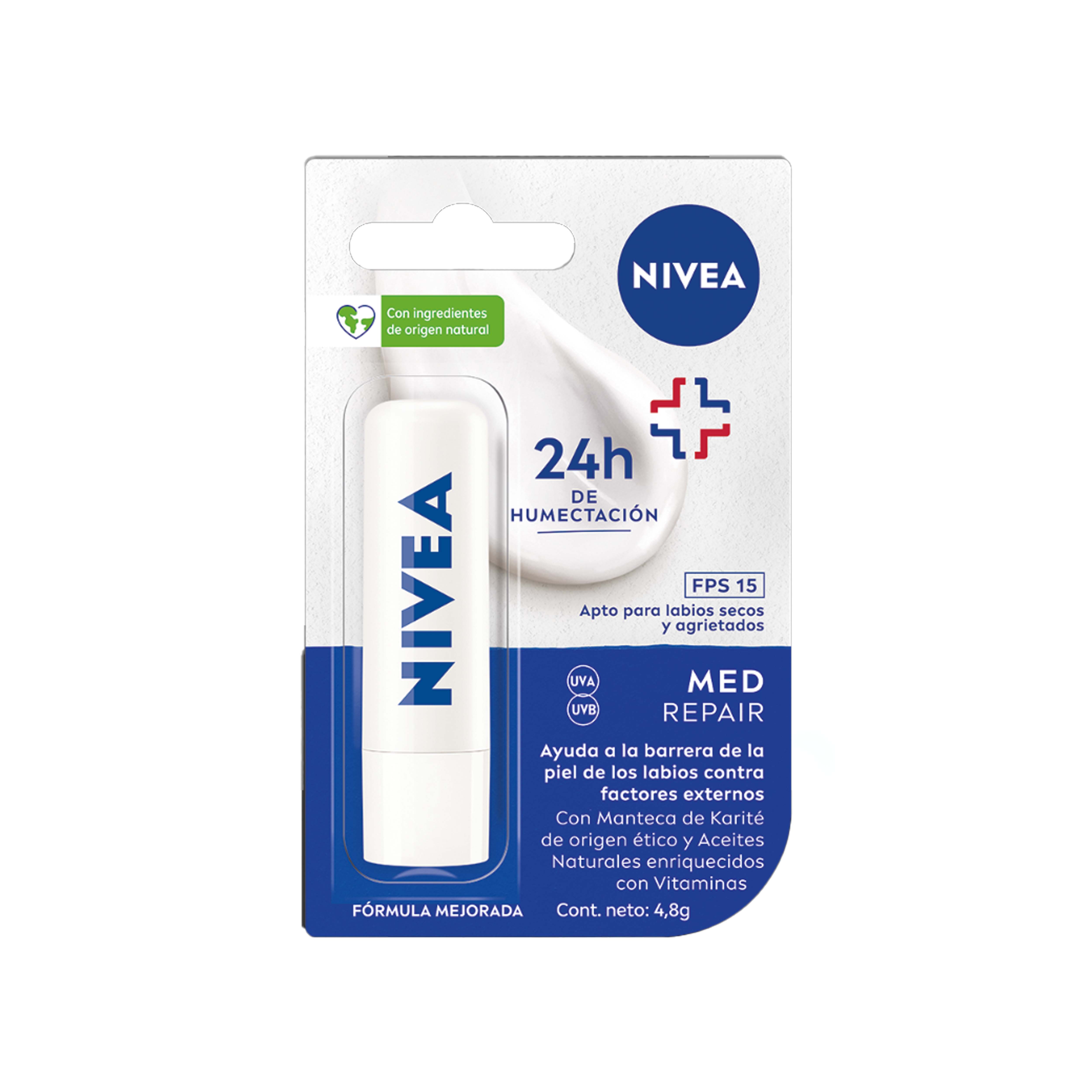 Protector Labial Nivea Med Repair Por 4,8 Gr