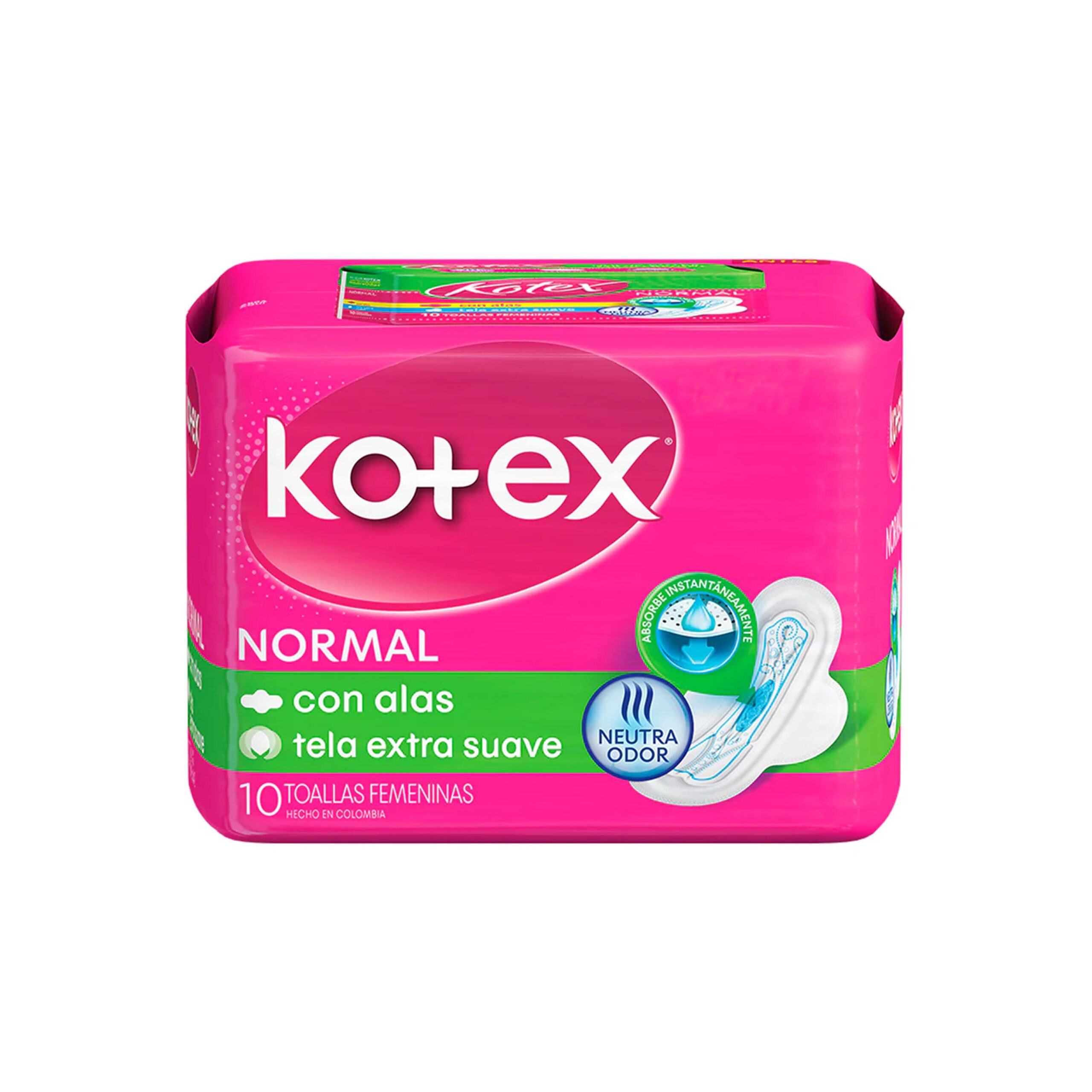 Toalla Kotex Normal Alas Por 10