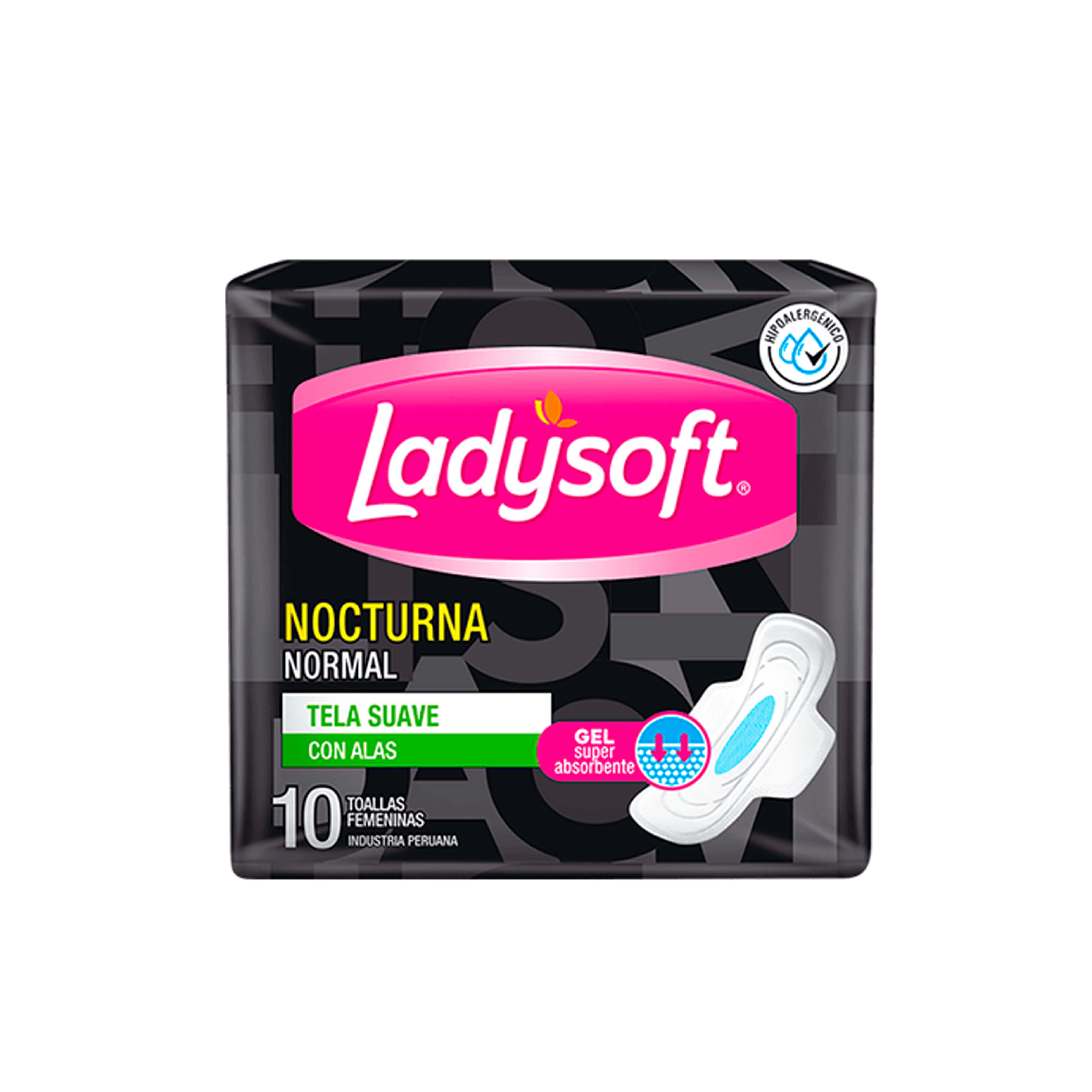 Toallas Femeninas Ladysoft Nocturna Tela Por 10