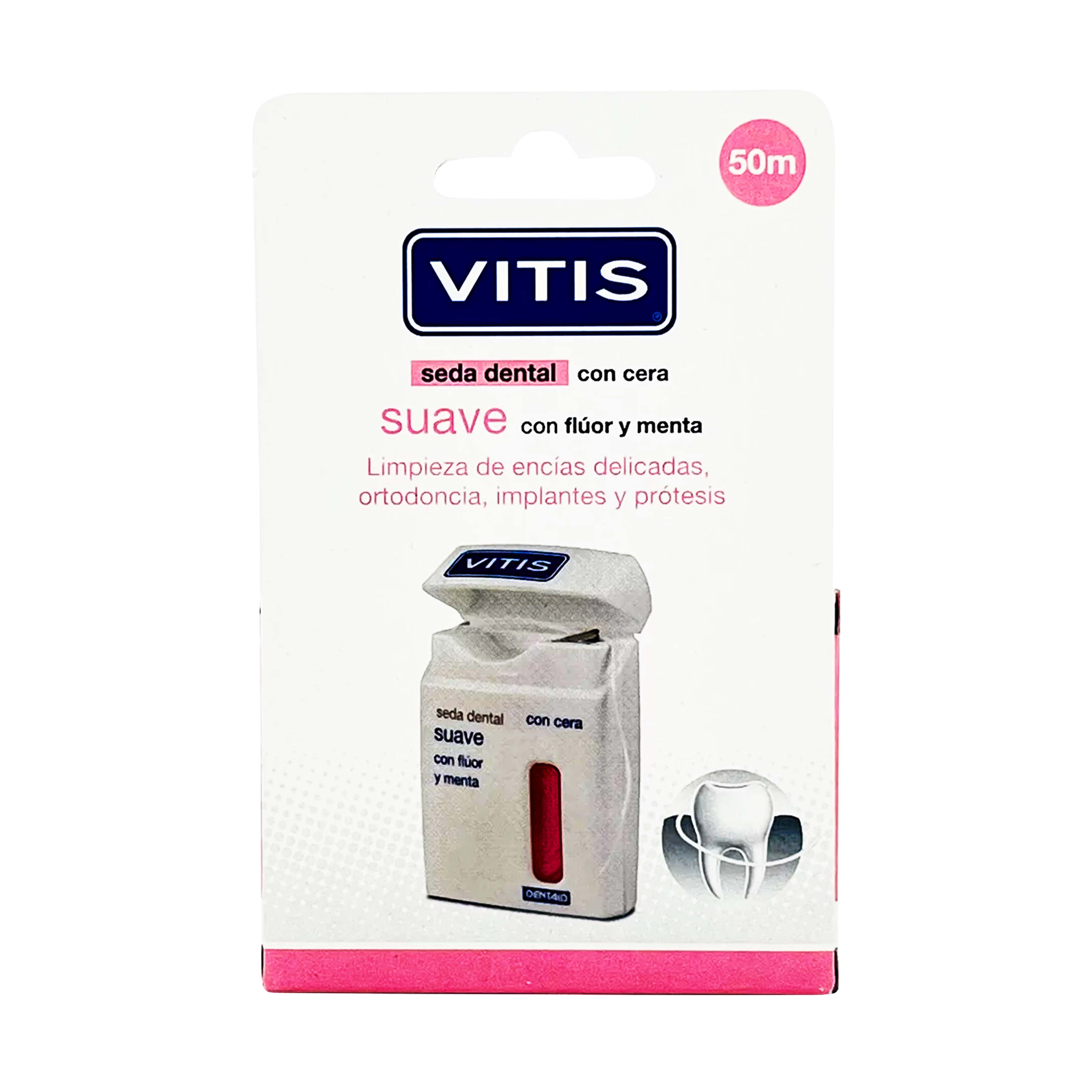 Vitis Seda Dental Suave Con Fluor y Menta Por 50