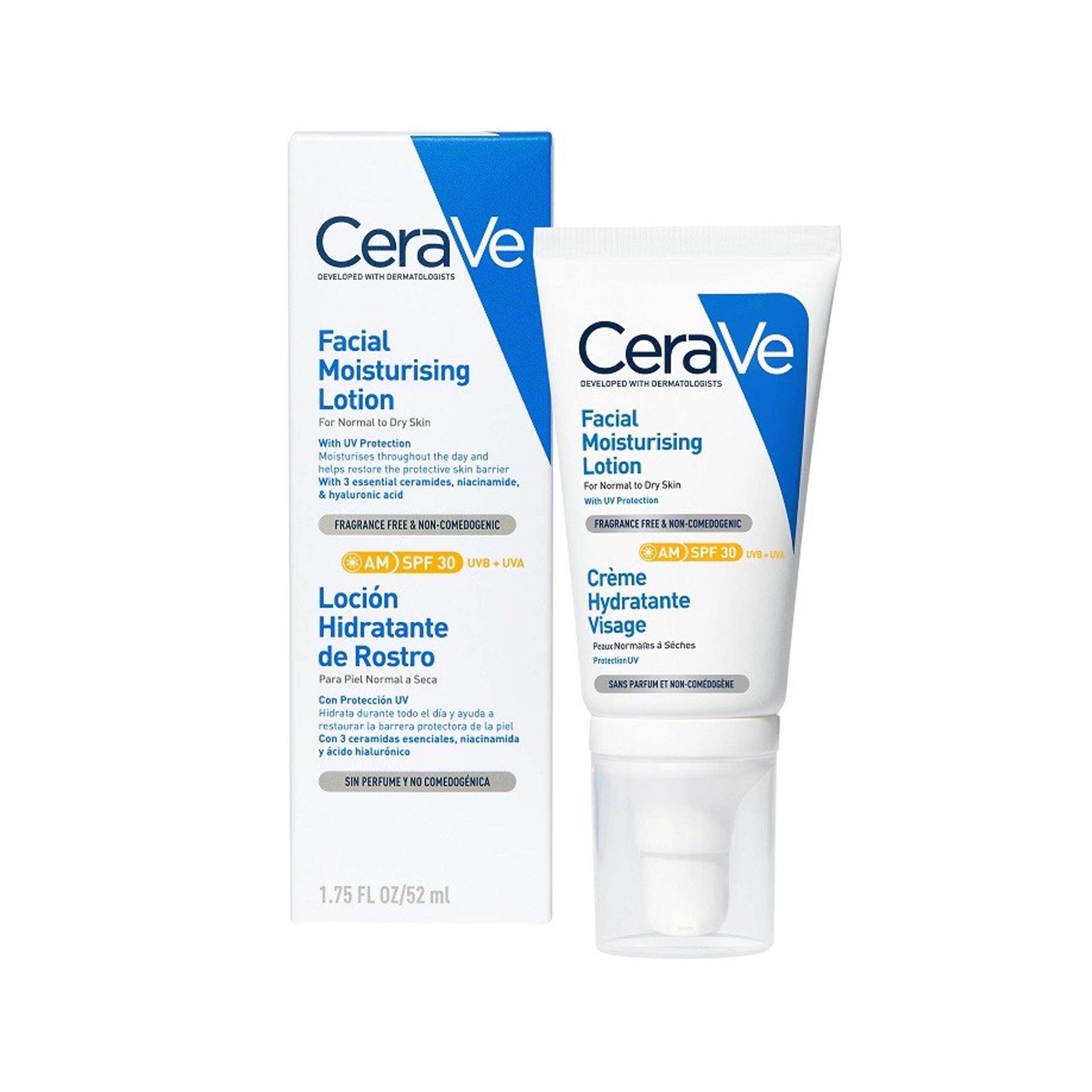 CeraVe Loción Hidratante AM de Rostro Por 52 mL
