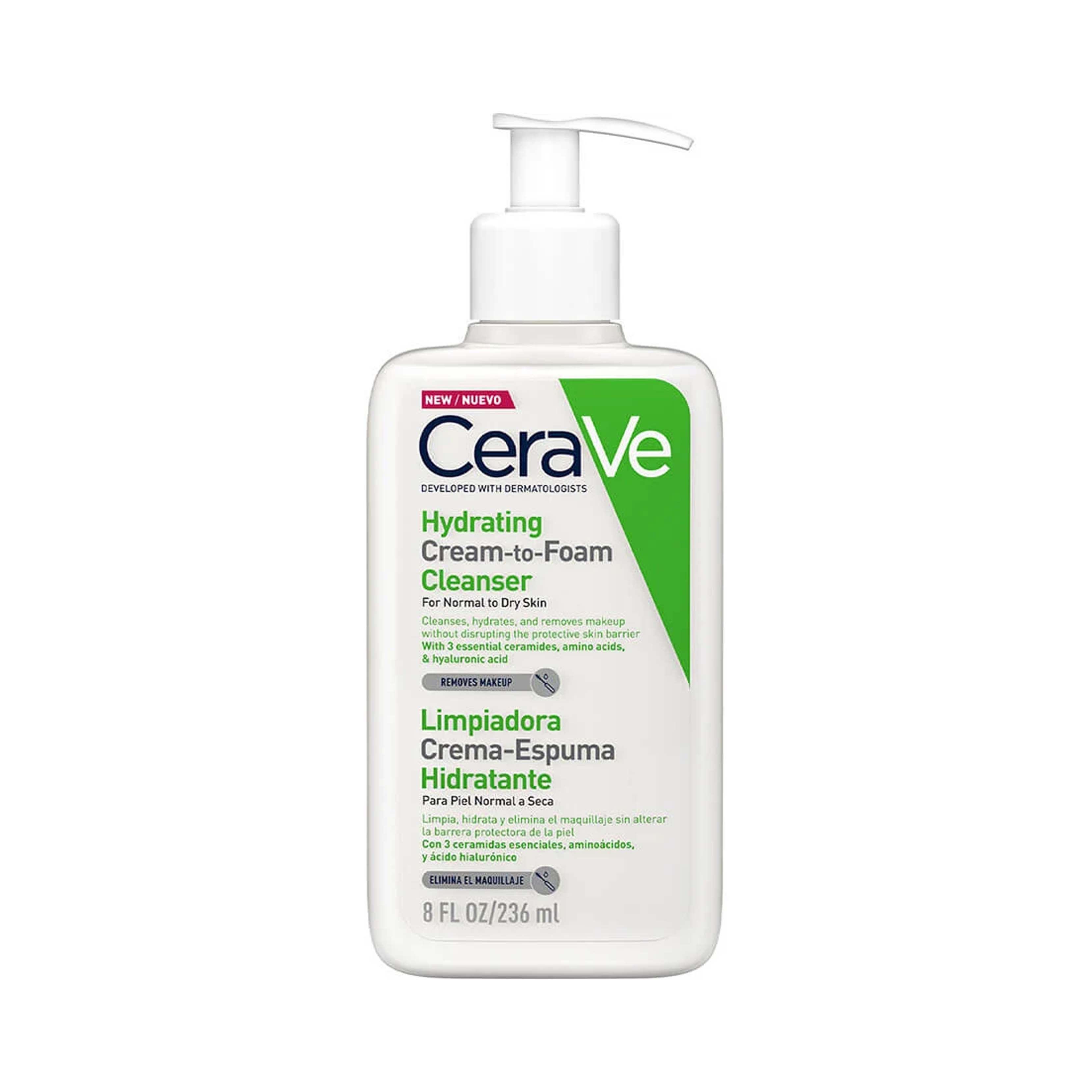 CeraVe Limpiadora Crema-Espuma Hidratante Por 236 mL