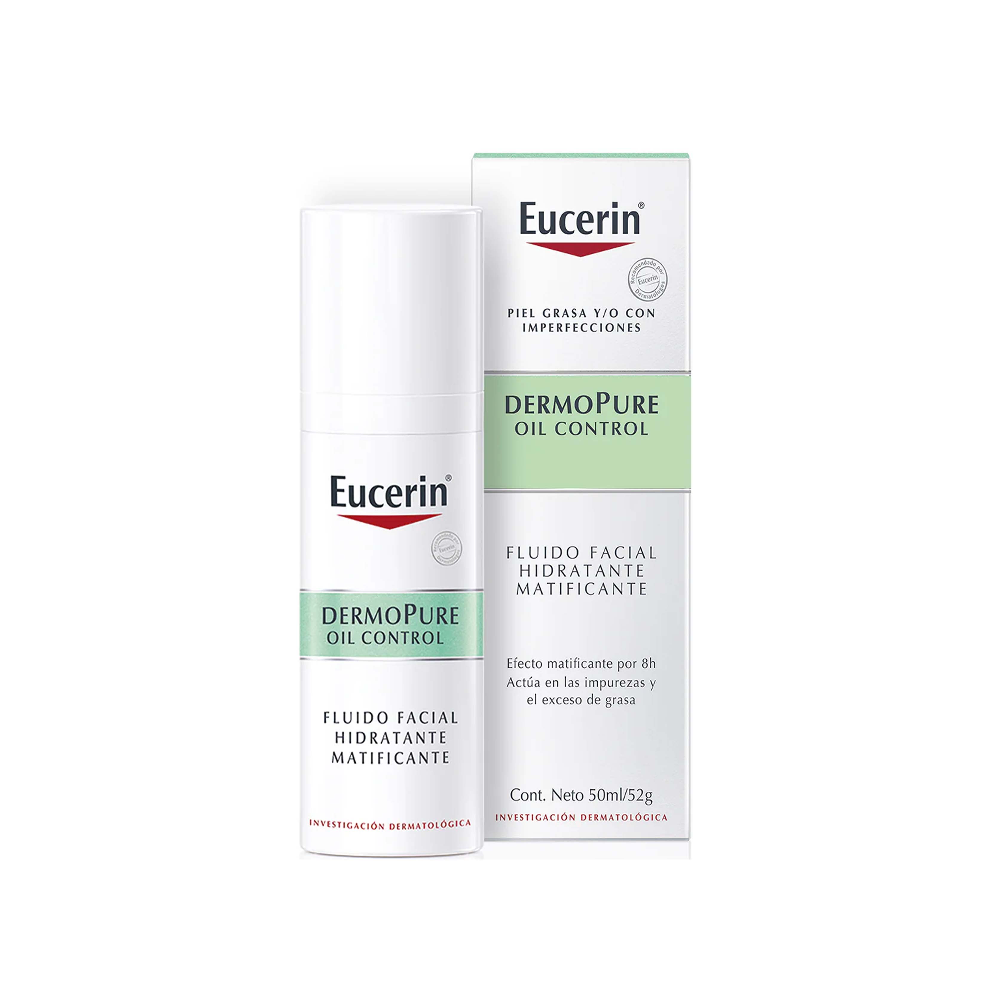 Eucerin Dermopure Fluido Facial Hidratante Matificante Para Piel Grasa Por 50ml