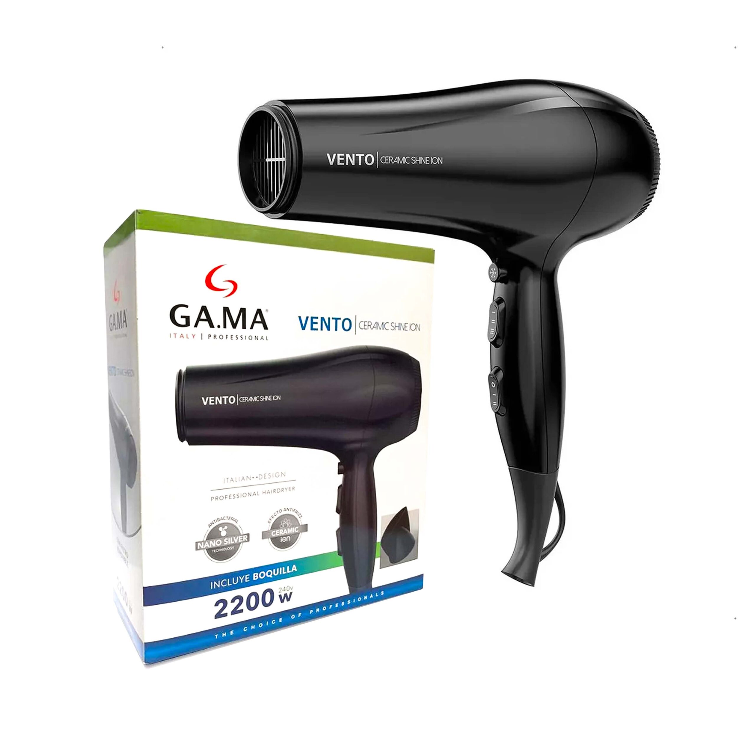 Gama Italy Secador De Pelo Vento Ceramic Shine Ion 2200 w