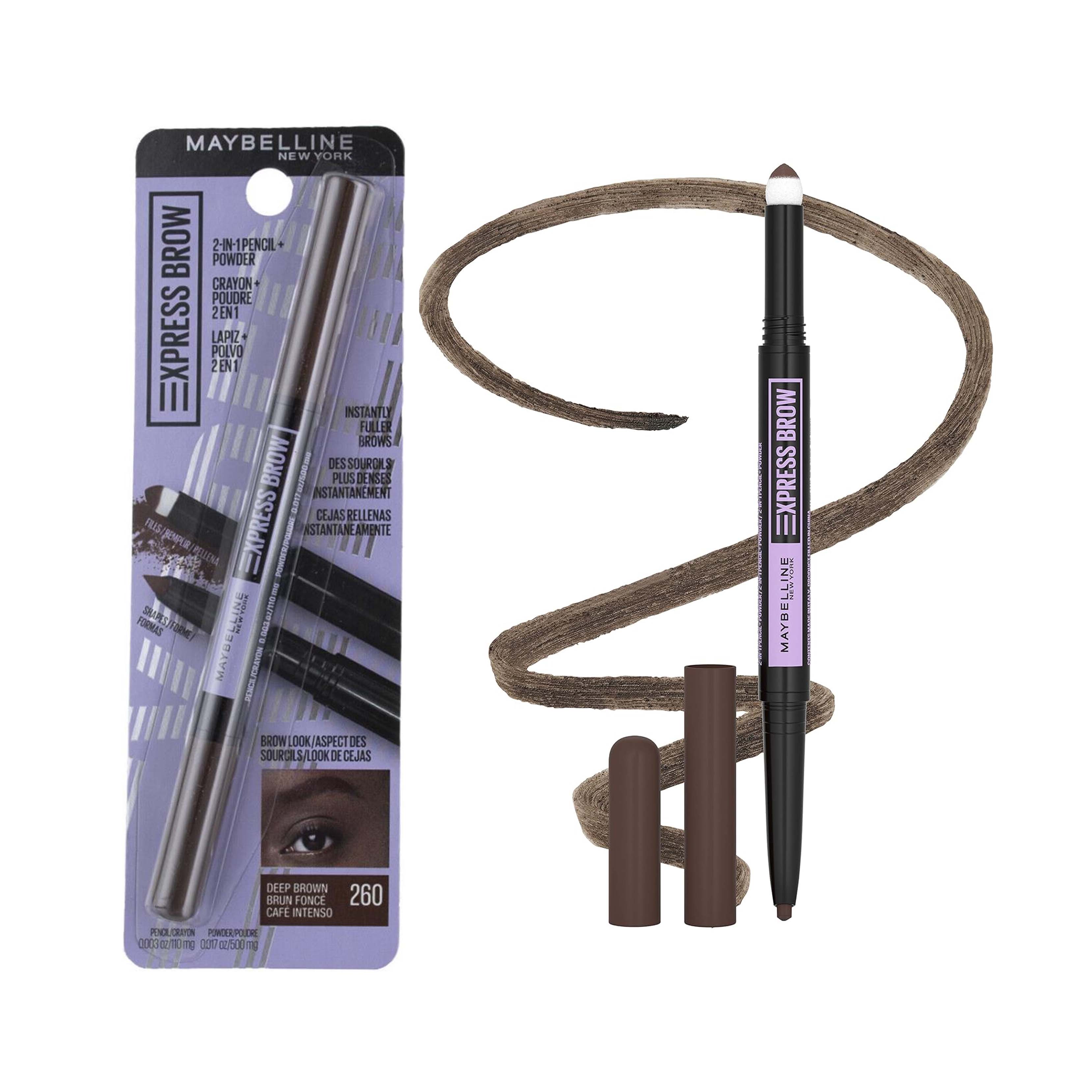 Maybelline New York Express Lápiz y Polvo Para Cejas 2 en 1