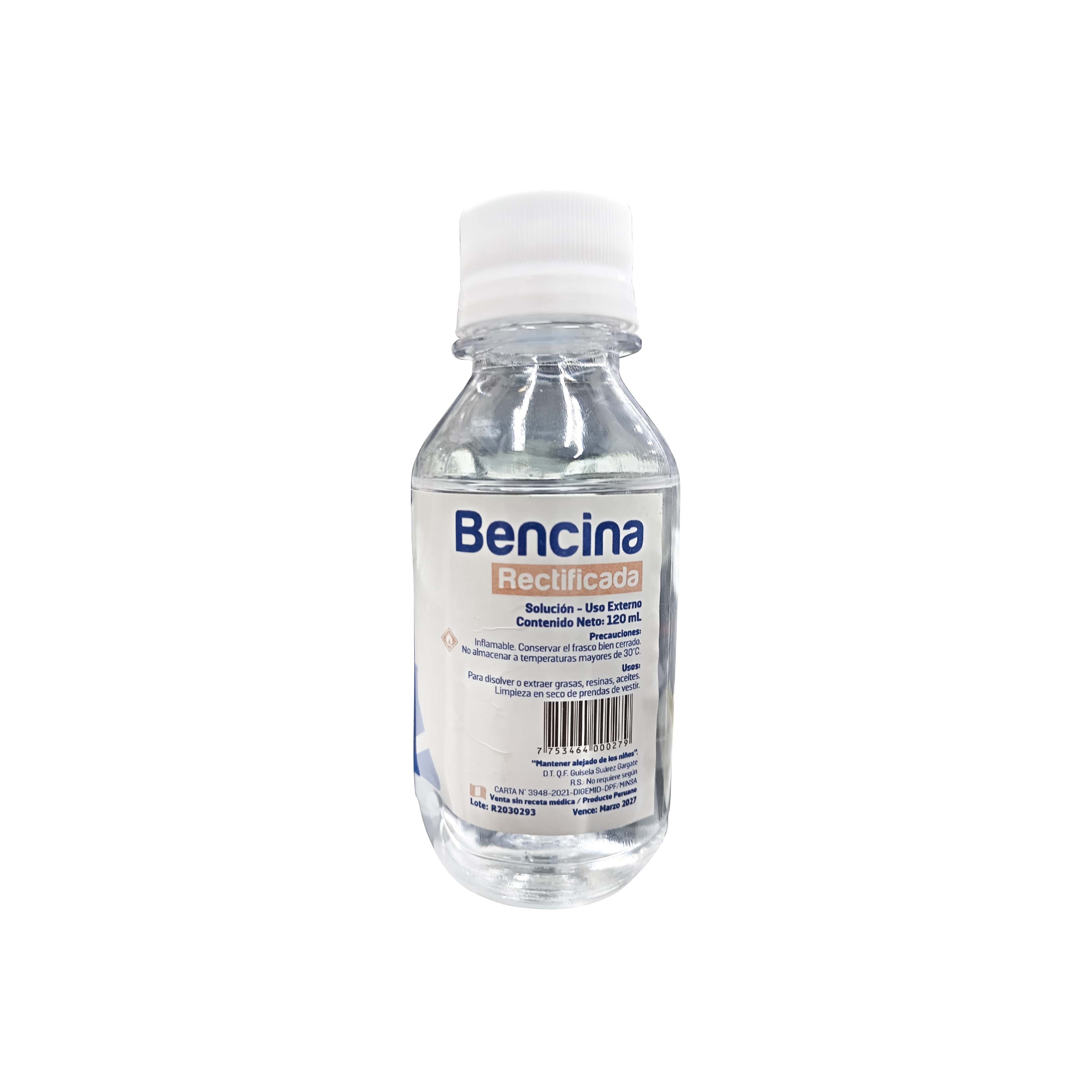 Bencina Rectificada Por 120 mL