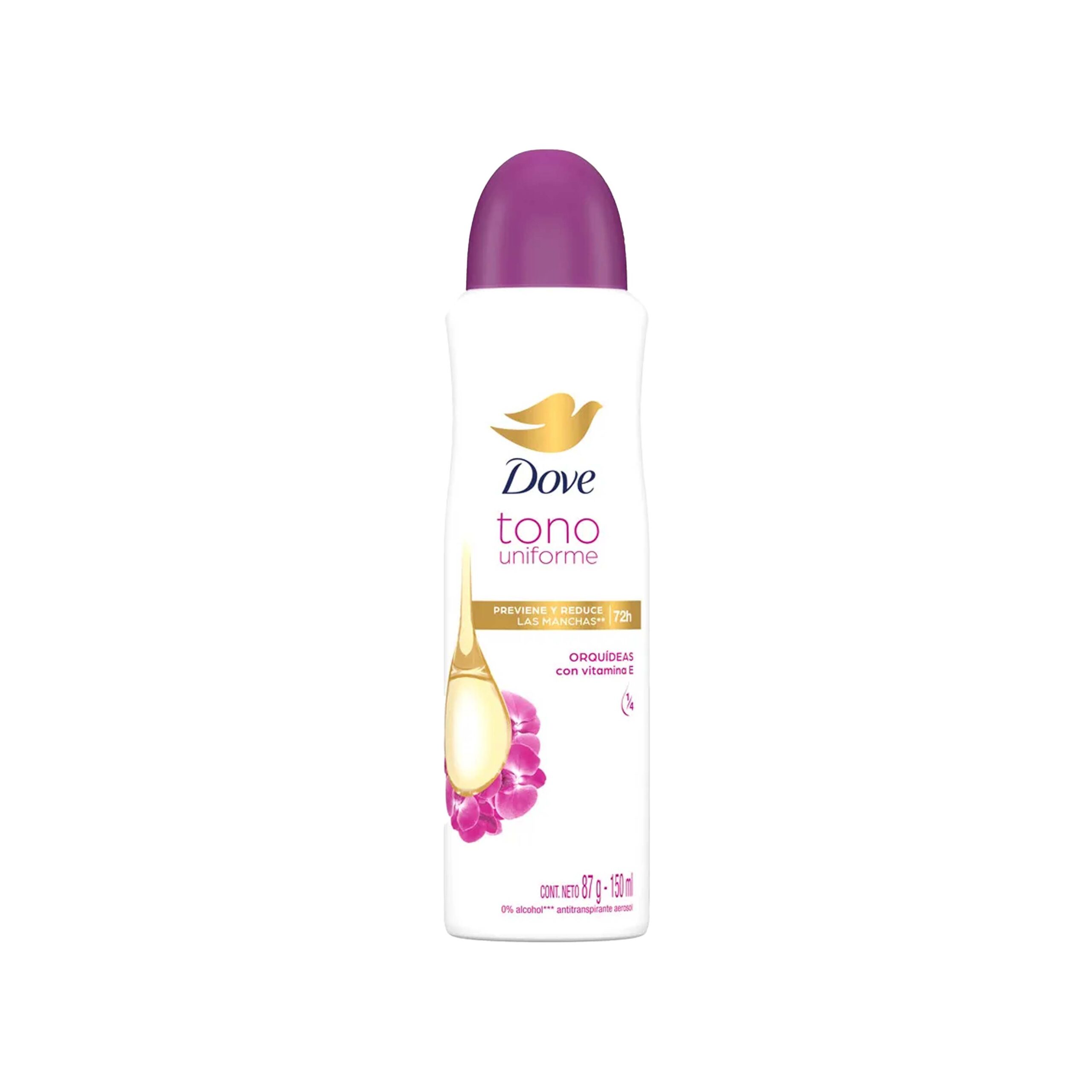 Dove Antitranspirante Tono Uniforme Orquídeas Con Vitamina E Por 150 mL