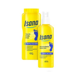 Isana Talco y Desodorante Para Pies Por 140 Gr y 150 mL