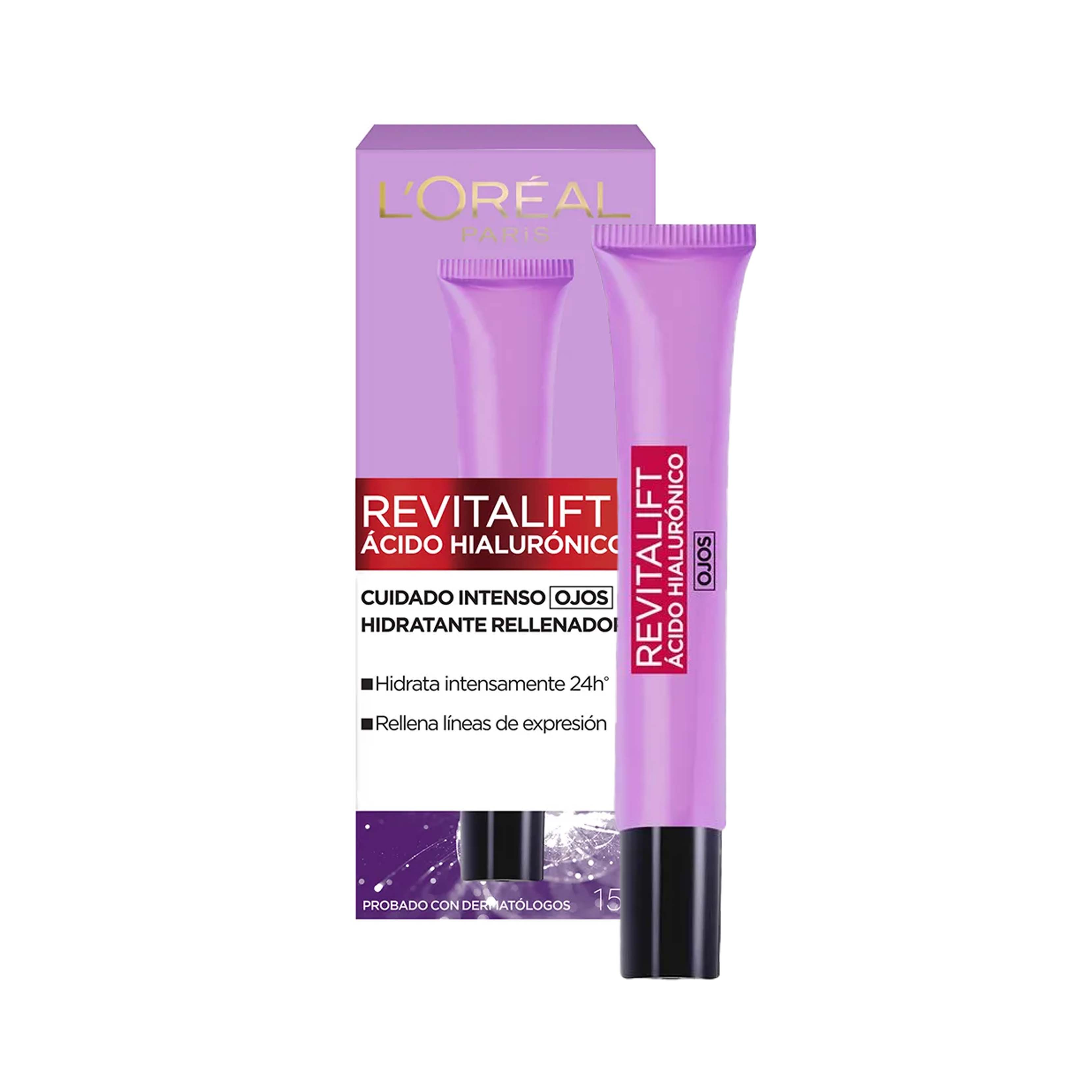Crema Cuidado Intenso Ojos Con Ácido Hialurónico Revitalift Por 15 mL