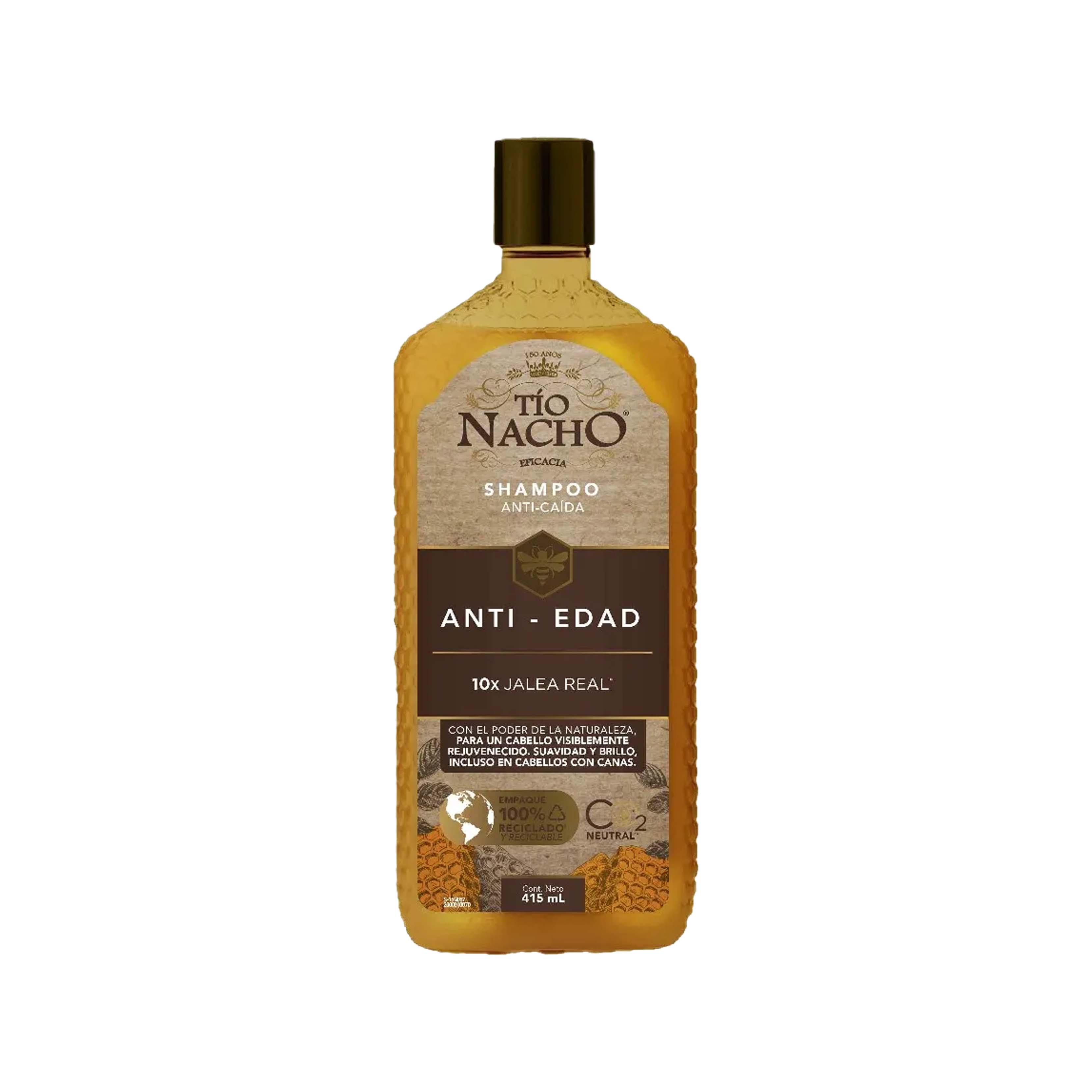 Tío Nacho Shampoo Anti-Caída Herbolaria Anti-Edad Por 415 mL